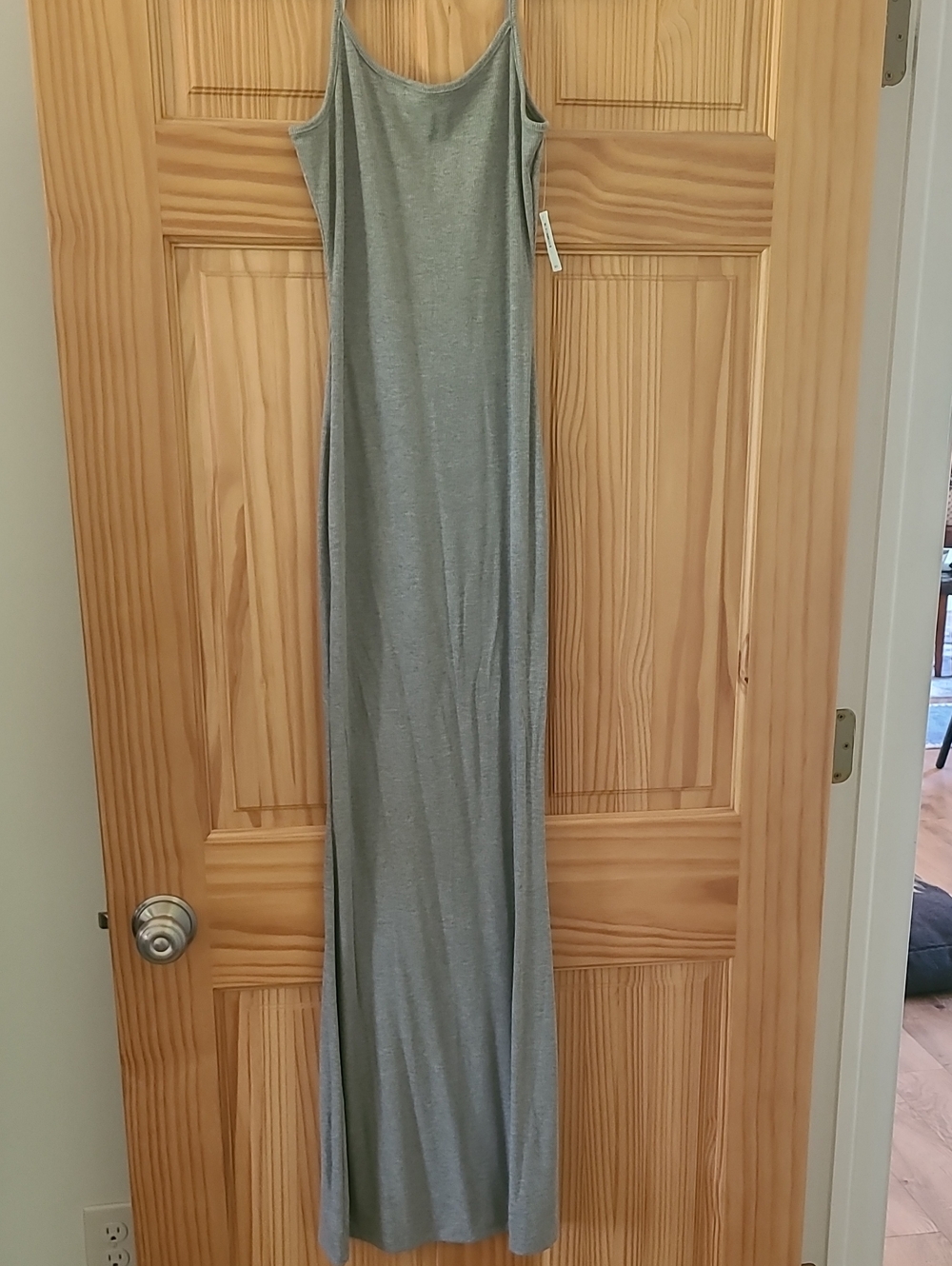 GAP Light Grey Spaghetti-Strap Maxi Dress